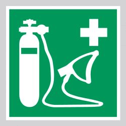 Autocollant Panneau Kit d’oxygène médical - ISO7010 - E028