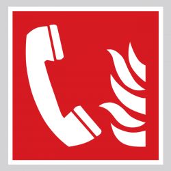 Autocollant Panneau Téléphone d'urgence incendie - ISO7010 - F006