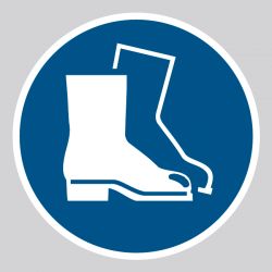 Autocollant Panneau Chaussures de sécurité obligatoires - ISO7010 - M008