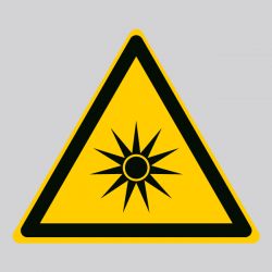 Autocollant Panneau danger rayonnement optique - ISO7010 - W027