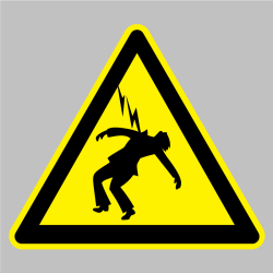 Autocollant Danger risque d'électrocution
