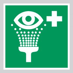 Autocollant Panneau Equipement de rinçage des yeux - ISO7010 - E011