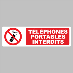 Autocollant Panneau téléphones portables interdits